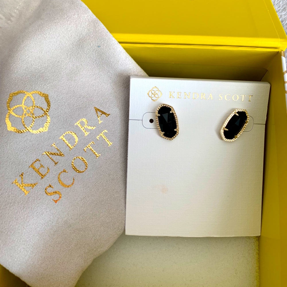 Kendra Scott Black & Silver stud earrings
